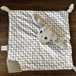 Booginhead Gray Grey Chevron Rabbit Bunny Lovey Security Blanket Teether Soft